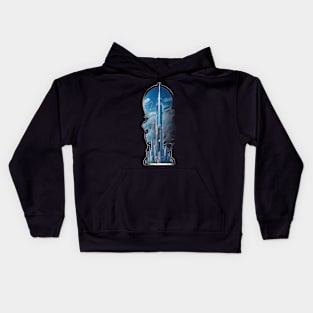 Sci fi Skyscraper Kids Hoodie